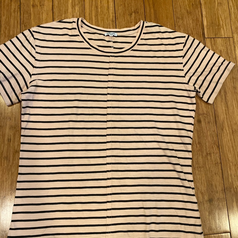 Splendid Maternity a pink Striped Shirt sz S Excellent condition